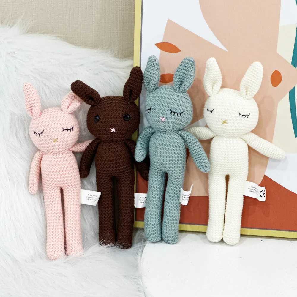 Handmade Knitted Rabbit Doll Baby Soothing Toy Mini Kawaii Cuddle Doll For Newborn Early Educational Toy Baby Educational Toy C250925