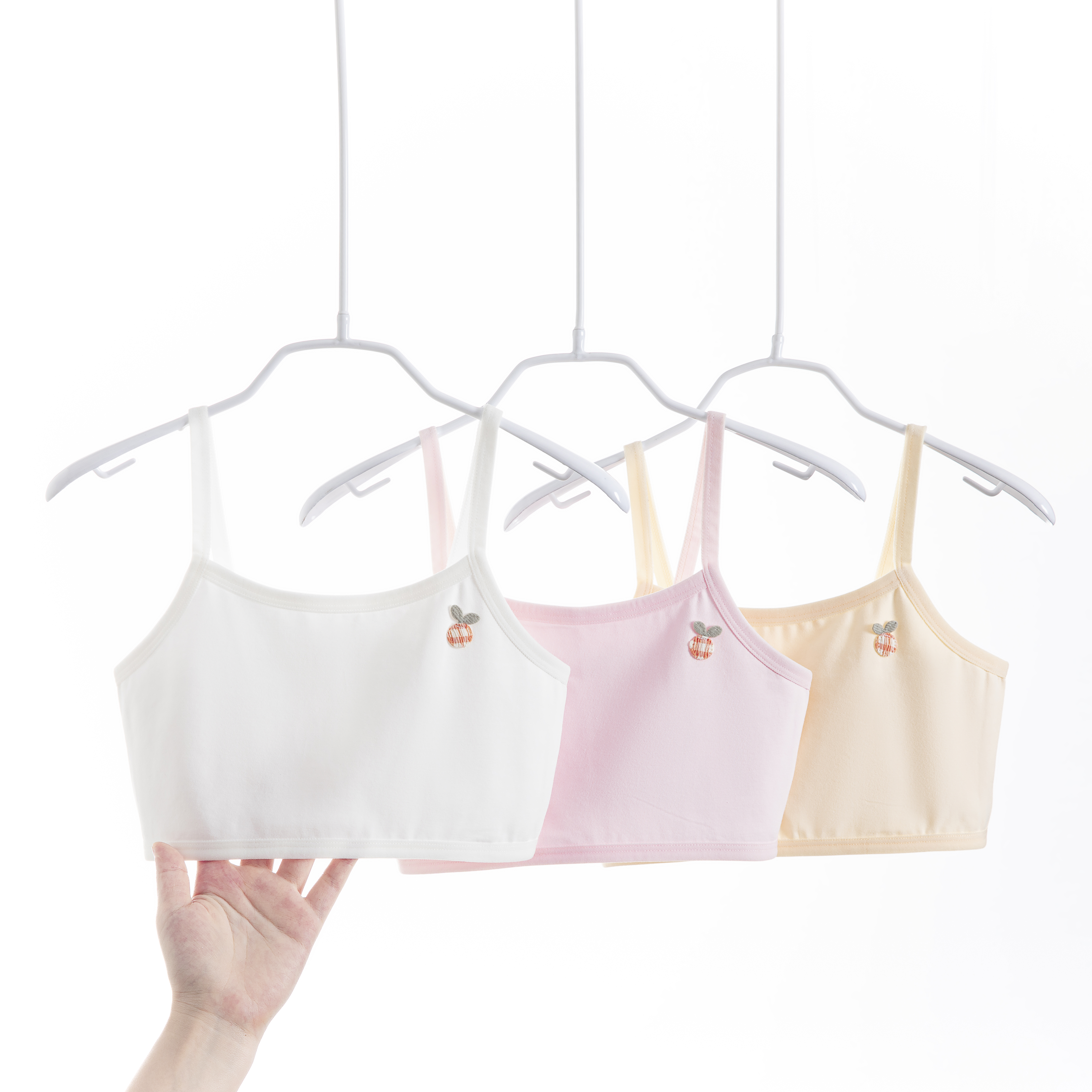 Lightweight Mid-Length Bra for Growing Girls Pure Cotton Camisole for Developing Elementary for girls