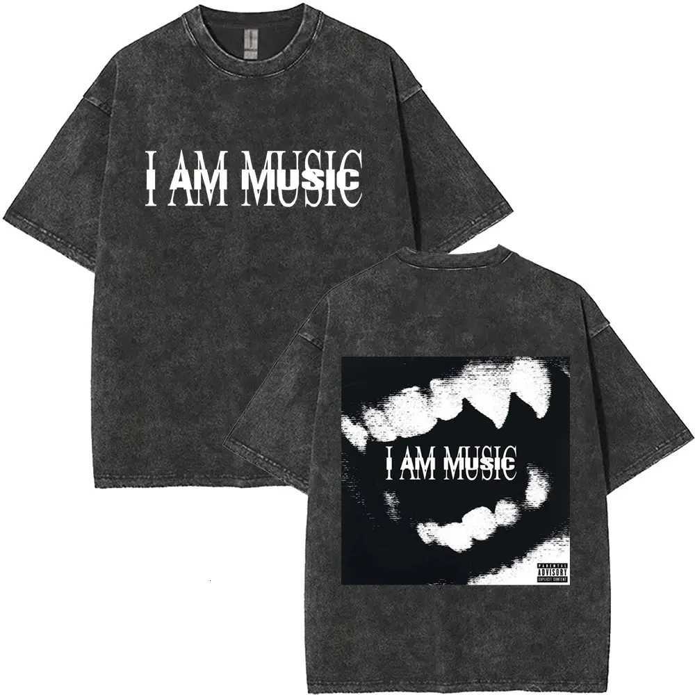 1Vintage Washed Carti I AM MUSIC 2025 Album Merch Tshirt Men Women Hip Hop Fashion Oversized Tshirts Opium Rap T Shirts9 D250925