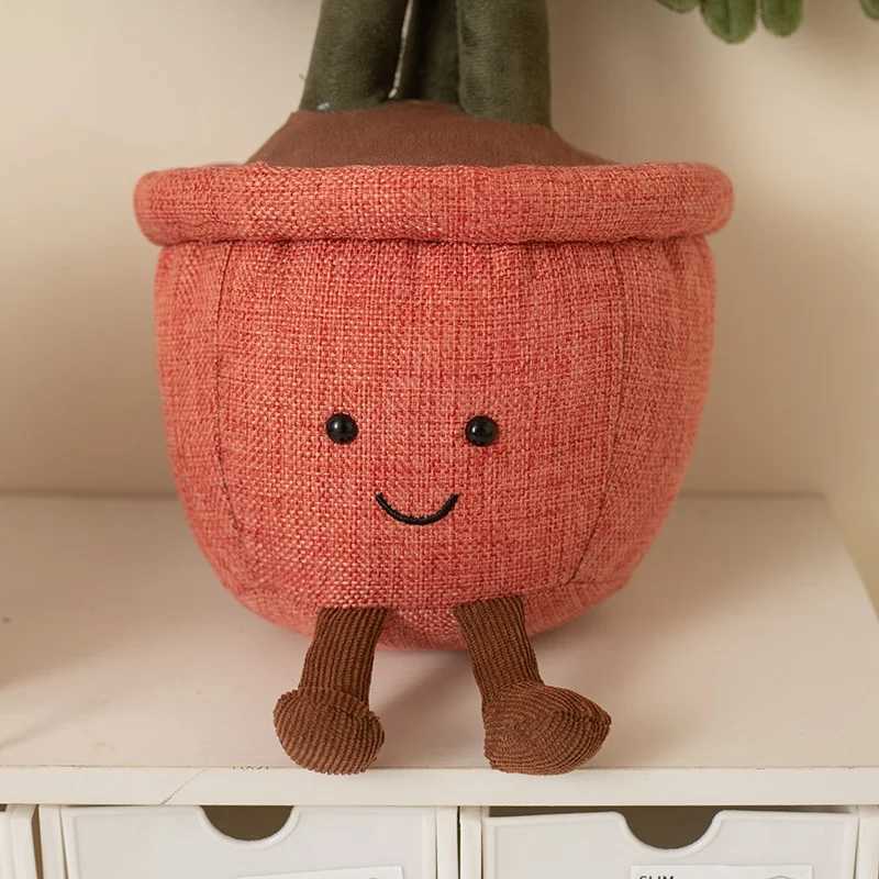 Plush Emulational Plants Amuseables Potted Monstera Deliciosa Stuffed Toys Fun Decoration For Home Kawaii Toy For Girls Gifts C250925