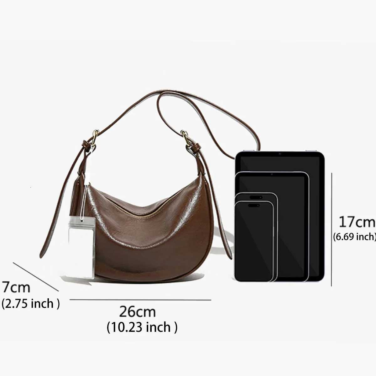 Shoulder Bag for Women Crossbody Bag Womens Lightweight Hobo Bag Vintage Leather Crescent Bag Solid Color PU Leather Dumpling Z250918
