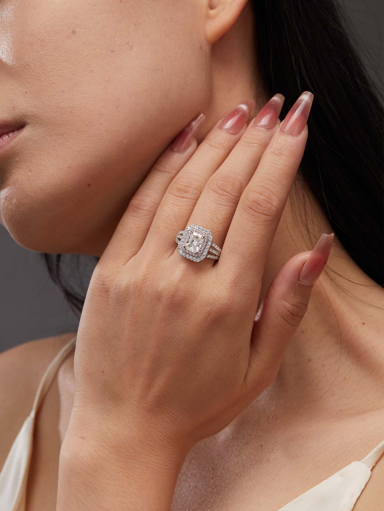 MT Luxury GRA Moissanite Ring Women 925 Silver 2CT Radiant Cut Moissanite Wedding Engagement Rings Factory Wholesale, free shipping Jewelry Gift