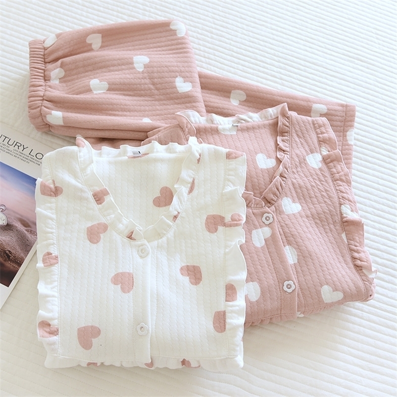 Women's Sleepwear Fdfklak Loose Long Sleeve Pijama Female Set Pyjamas 100% Cotton Pajamas For Women Sleepwear Homewear Sleep Lounge Autumn Winter