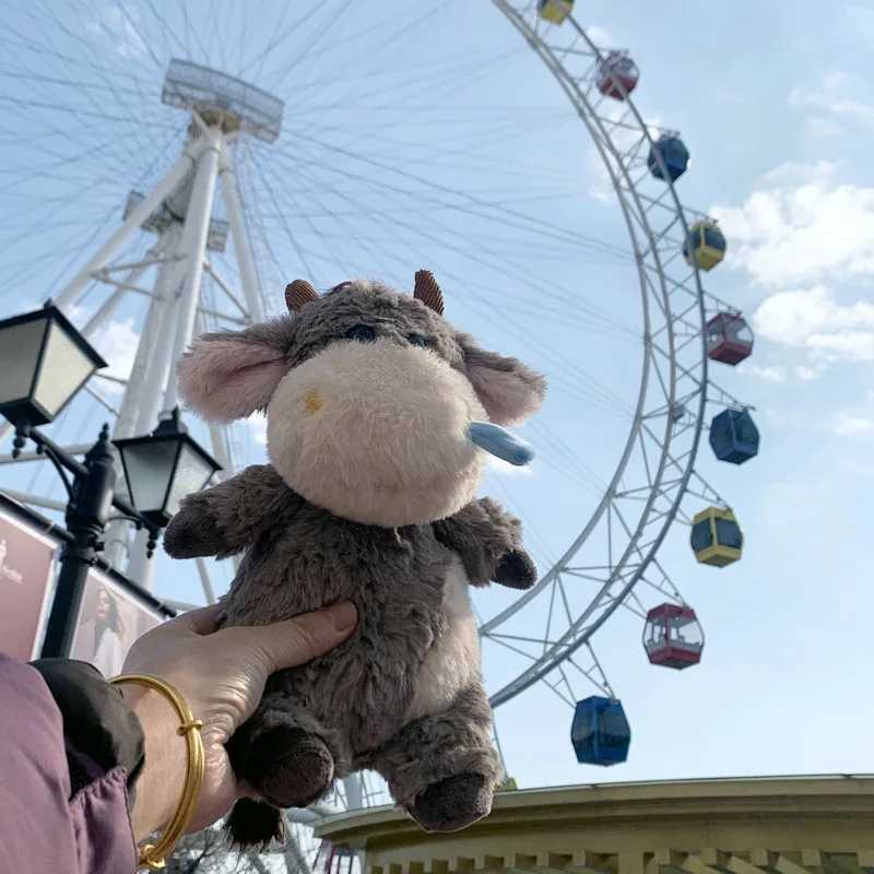 1pc 25cm984in Creative cow horse worker dolls cow dolls plush toys calf dolls plush bags pendants children C250925