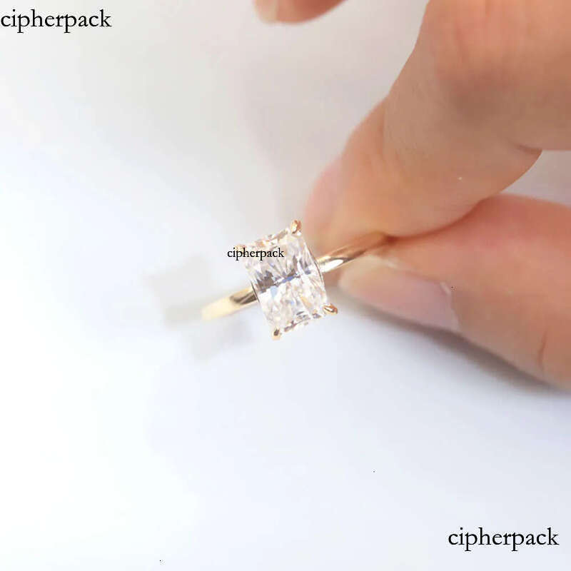 Custom Handmade 14K Solid Gold 3CT Radiant Ice Crushed Cut D Moissanite Engagement Ring Jewelry Findings 28