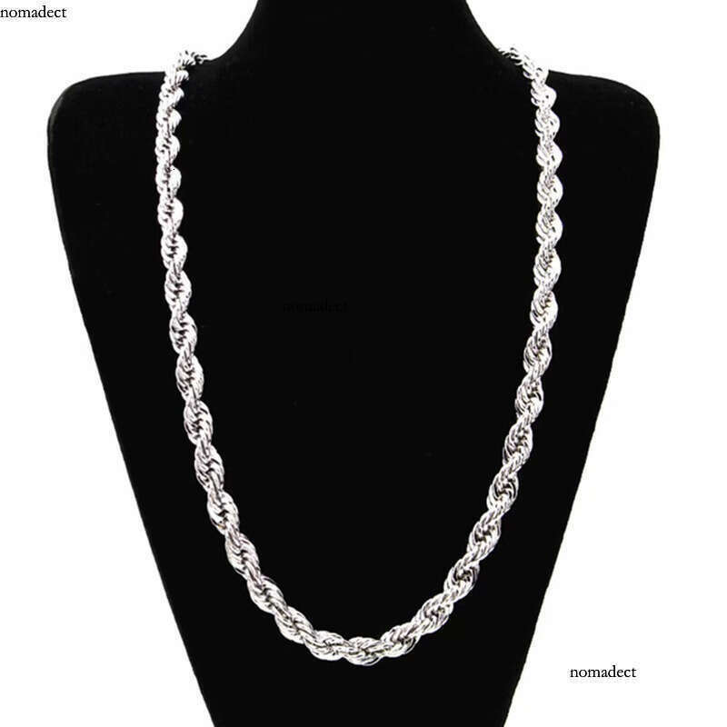 Custom 4mm 5mm 6mm Sier for Men Hip Hop Iced Out Clasp Moissanite Rope Chain f9