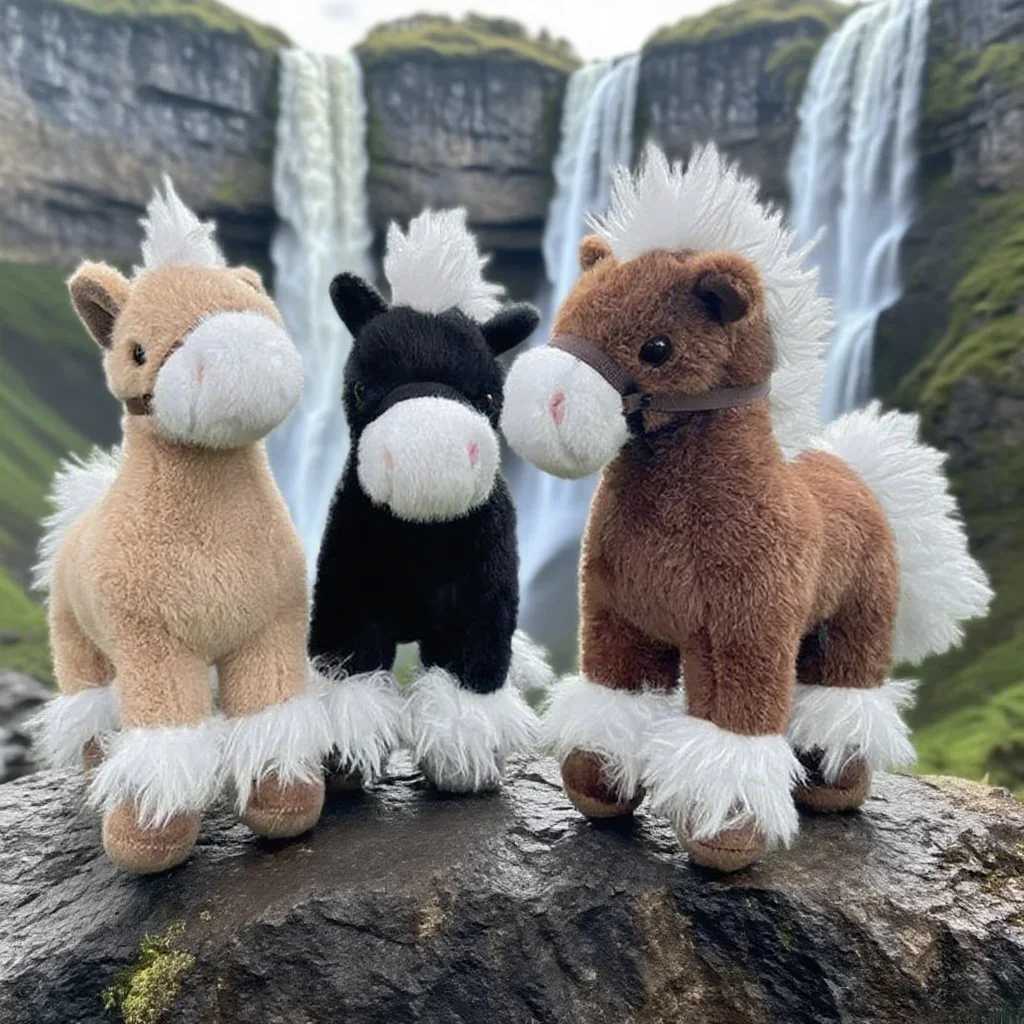 Hot Sale Realistic Horse Plush Toys Soft Stuffed Standing Warhorse Doll Cozy Huggable Animal Doll Cool Desktop Decor Kids Gift C250925