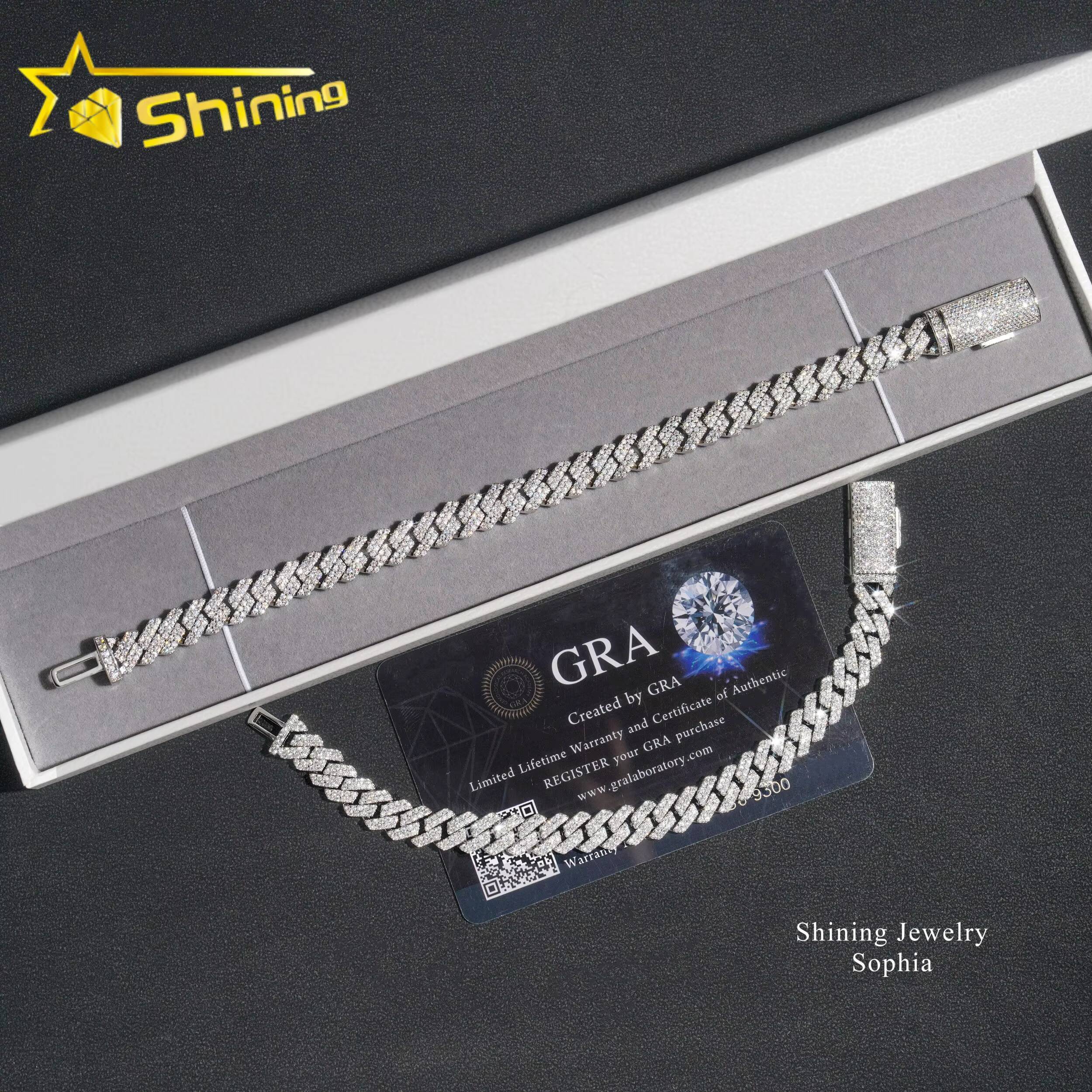 New Arrival Price 8MM Hot Sale Iced Out Hip Hop Fashion Design Rapper Men Jewelry Moissanite Diamond Miami Cuban Link Chain