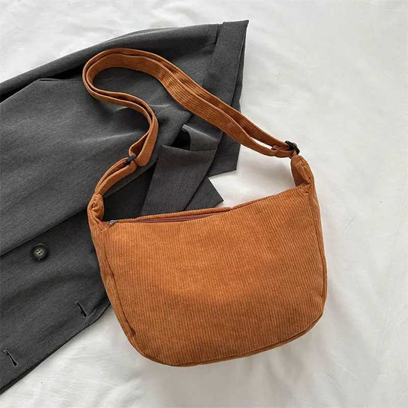 Corduroy Crossbody Bags for Women Ladies Large Capacity Shoulder Bag Fashion Purse and Handbags Solid Color Women Messenger Bag Z250918