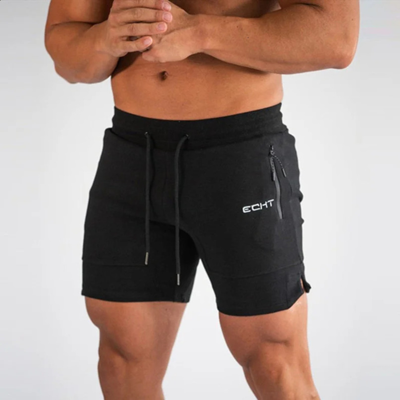 Mens Zip pocket sweatpants Fitness Gyms Shorts Men Summer Running Short Pants Male Jogger mesh Workout Beach sports short pants 250218
