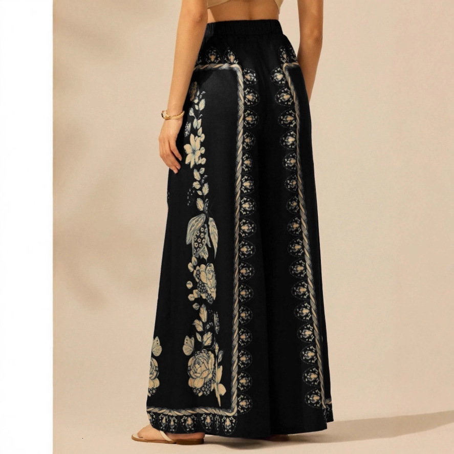 2025 New Russian High Waist Women Sexy Casual Printed Trousers