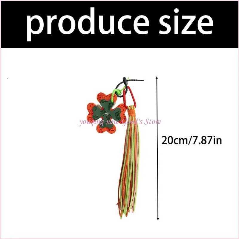 57QA Elegant Corduroy Tassels Keychain Handcrafted Bag Accory Stur Braided Rope Bag Charm Gift For Fashion rs Y250925x