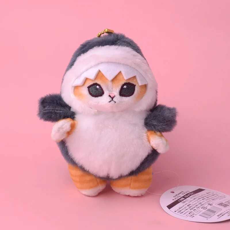 Newest Japanese Cute Mofusand Shark Cat Plush Toys Kawaii Keychain Cartoon Backpack Small Pendant Decoration Boys Holiday Gifts C250925