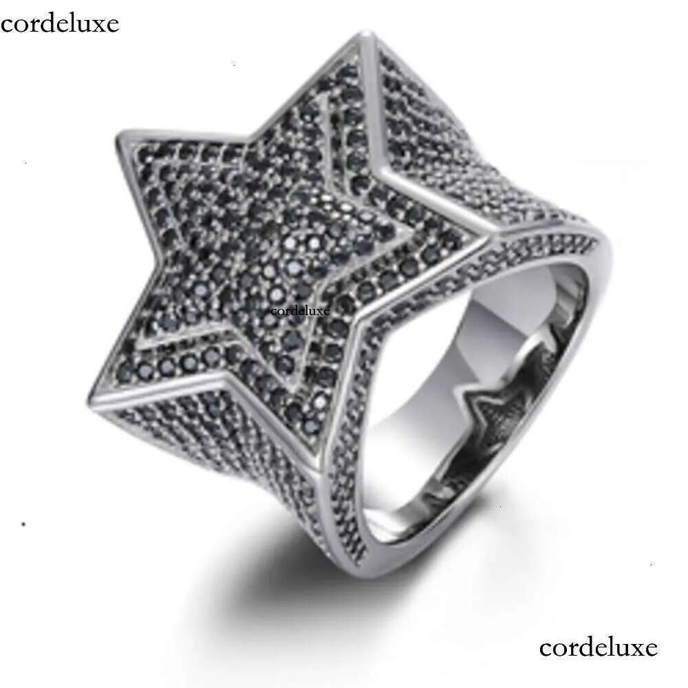 VVS Moissanite Dia Star Ring With GRA CertificateHiphop Men Women Fine Jewelry Iced Out Gold Plated Sterg Sier 4a