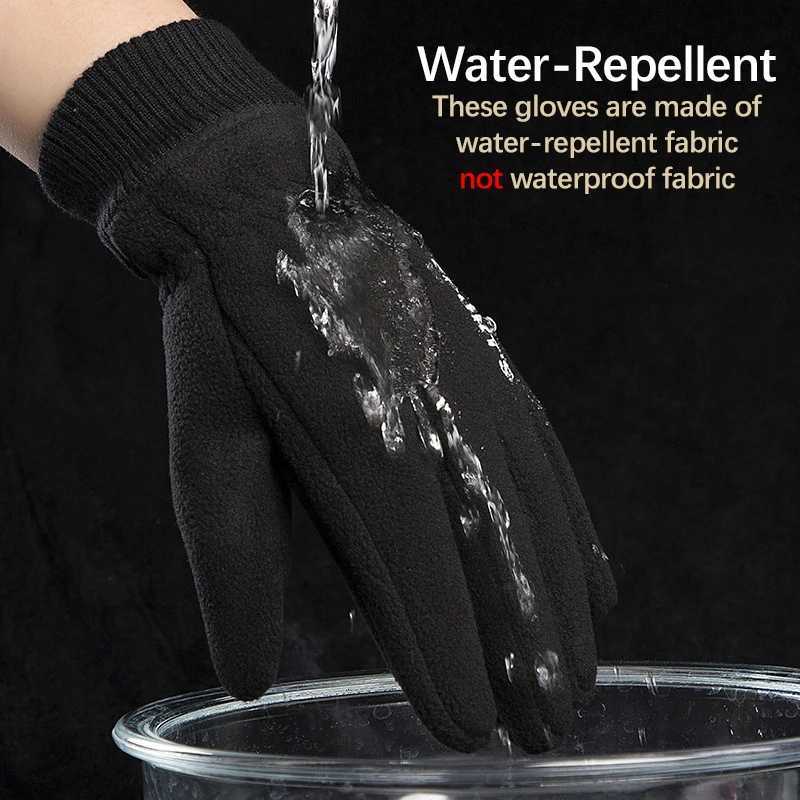 Winter Fleece Gloves for Cycling Warm TouchScreen Windproof Gloves Thick Running Women Men Couple AntiSlip Hiking Gloves Z250925