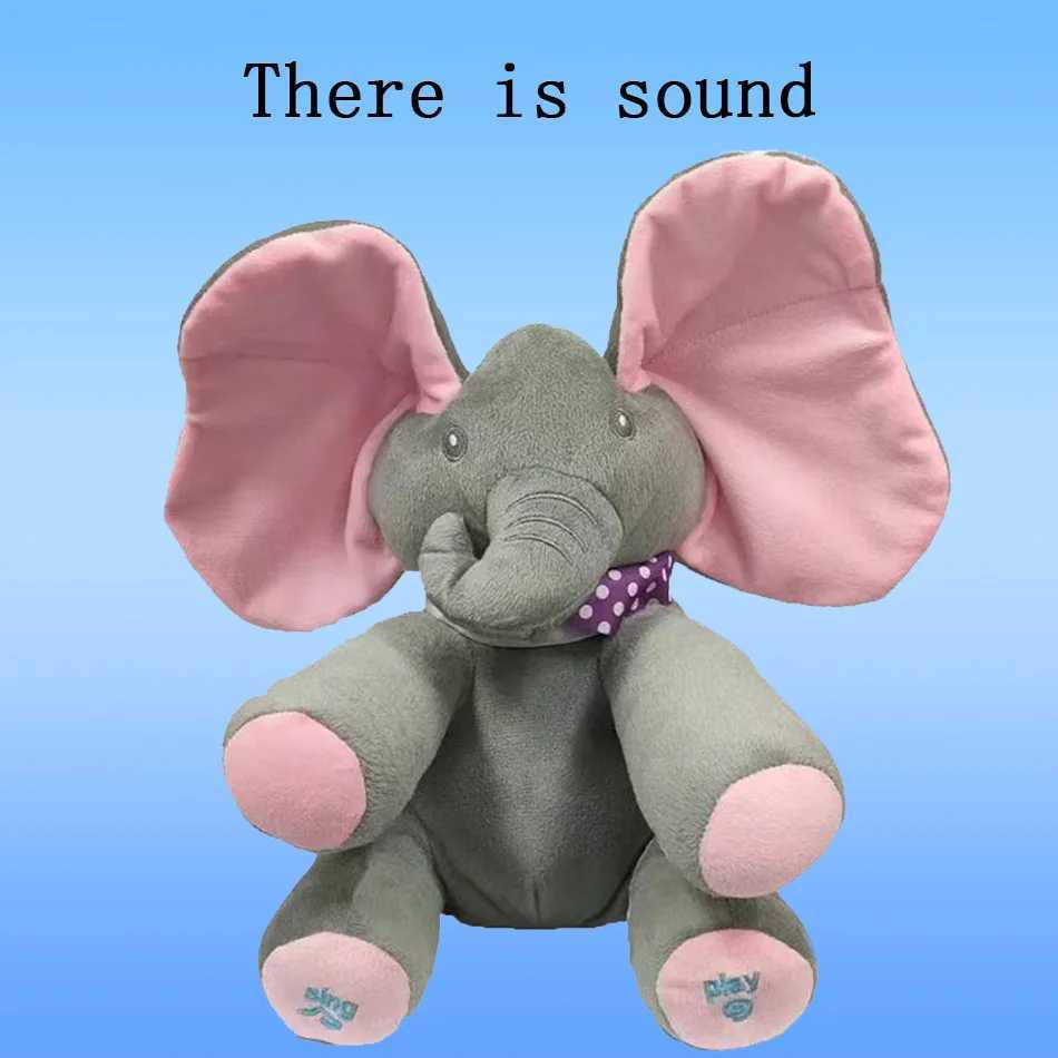 Musical Dancing Elephant Plush Singing Peekaboo Toy with Moving Ears Soft Cuddly Gift for Birthday C250925