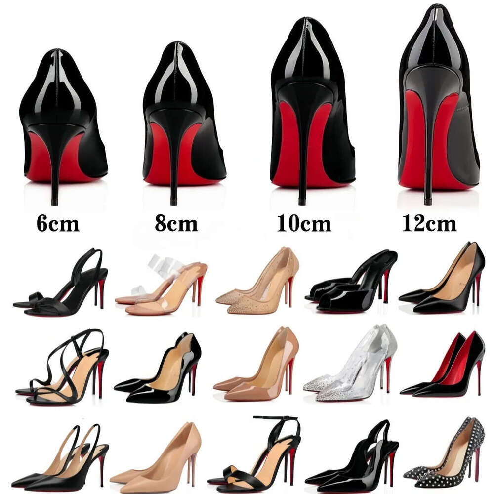 WT box Designer Women High Heels Shoes Peep Toes Sandals Luxury Red Shiny BottomShoes 6cm 8cm 10cm 12cm Stilett christian loubitonly red bottomshoes louboutinrs