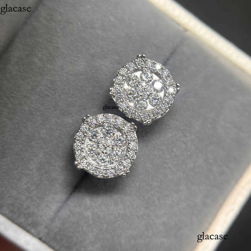 Designer Jewelry Wholesale Price Popular Hot Sale Iced Out Sterg Sier Jewellery Moissanite Vvs Screw Back Stud Earrings Category Gift