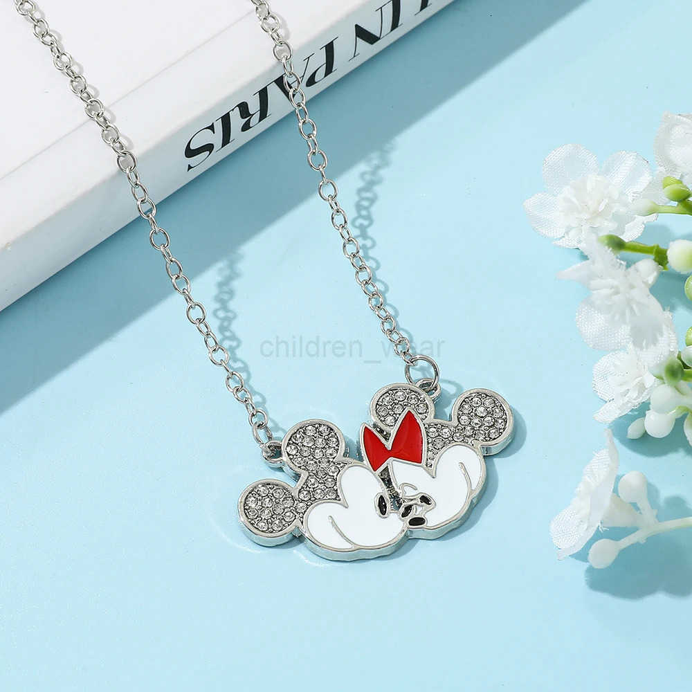 Disney Mickey Minnie Mouse Cute Necklace for Kids Adults Anime Fashion Jewelry Charm Pendant Accessory Birthday Gift H250925