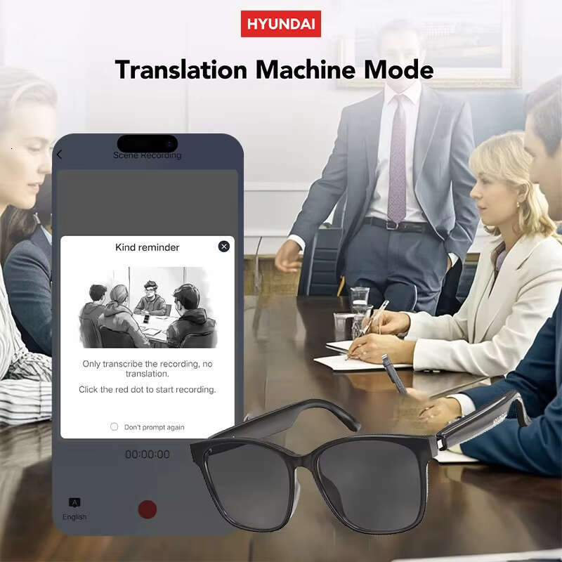DHgargets HYUNDAI HY-C8 AI Translation Smart Glasses - Bluetooth Sunglasses with Built-in TWS Earphones for Music, Calls & Real-Time Translation