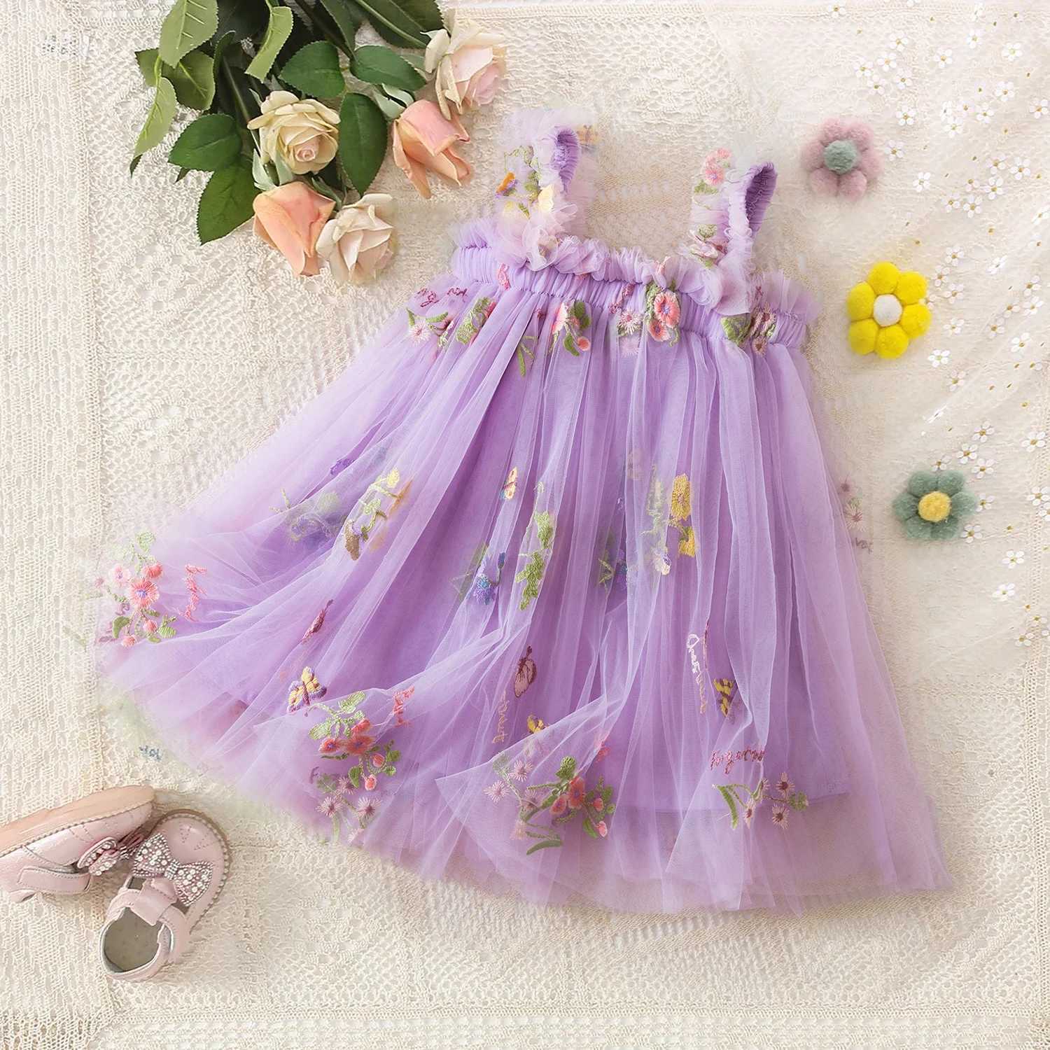 Summer Girls Birthday Dresses Pink Tulle Formal Event Costumes Girls First Communion Dresses Kids Dresses W250925