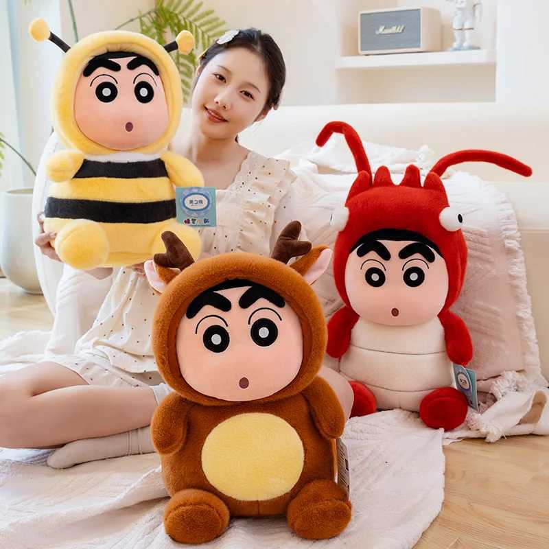Cartoon Crayon Shin Chan Cosplay Bee Lobster Deer Plush Toy Kawaii Stuffed Figure Plushies Soft Pillow Sofa Bed Home Decor Girl C250925