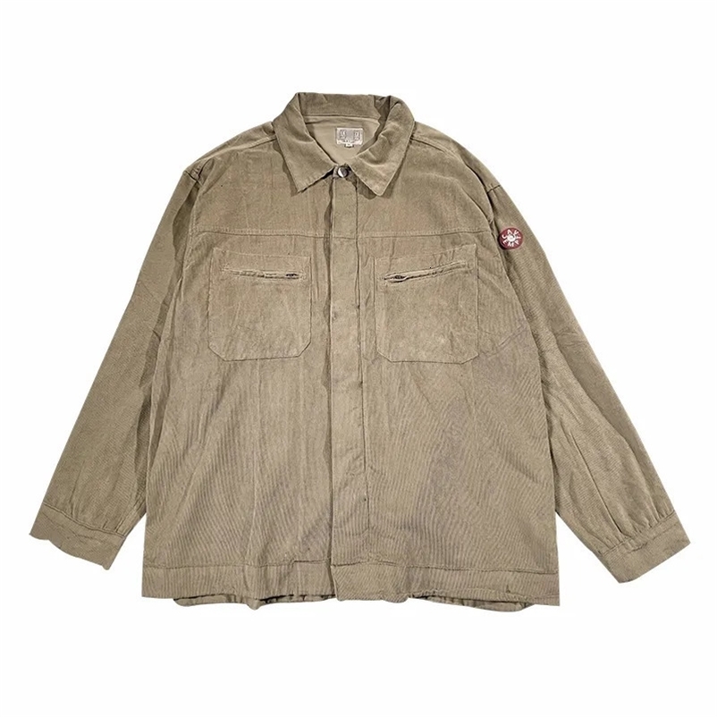 Men's Jackets LIFE CAVEMPT ss High Street Men Zipper Jackets Women Colths Y2k Khaki Corduroy Casual Autumn Outwear 231005