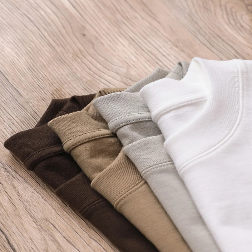 1129oz 320Grams Heavy Cotton Weight Oversized Loose Men Tshirt Solid Color Drop Shoulder Short Sleeve High Quality 250113