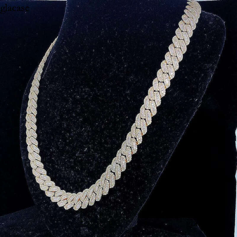 Xingsial 100% Dia Test GRA 3mm 4mm 5mm 6.5mm Size Sterling Sier Link Necklace Moissanite Tennis Chain