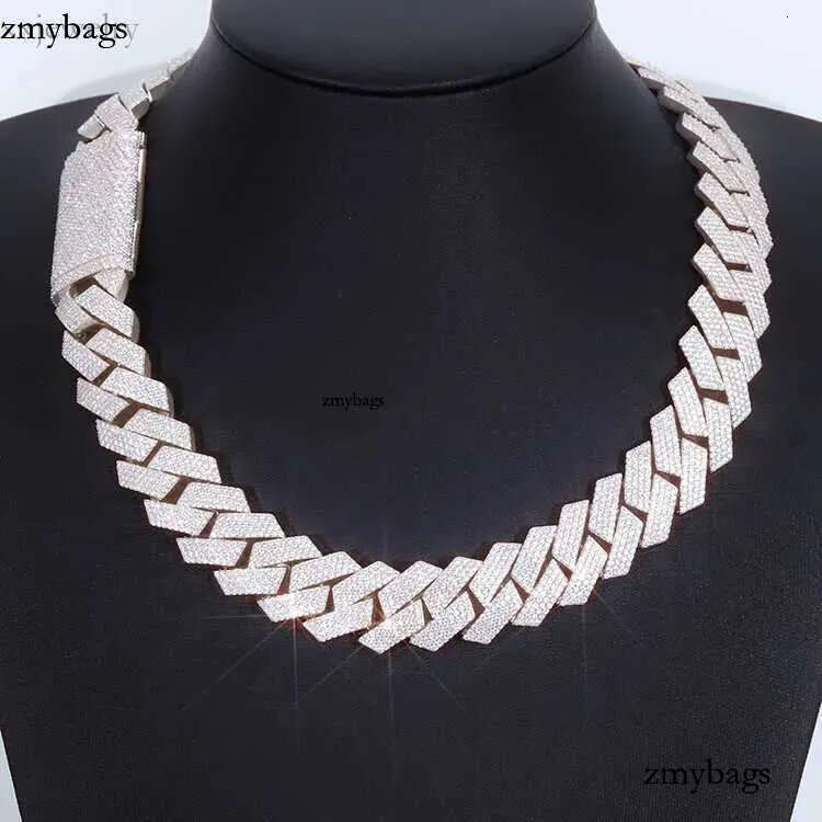 moissanite necklace designer jewelry cuban k chain Iced Out Pass Dia Tester Sterg Sier Necklace Vvs Moissanite chains for men necklaces20mm