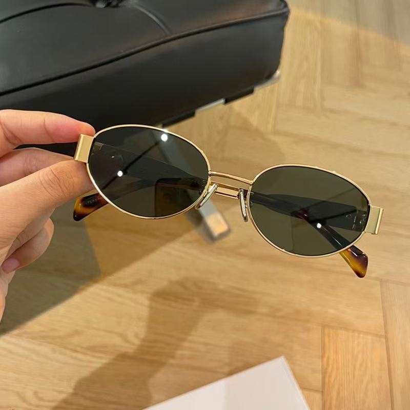 Designer Sunglasses For Women Designer Glasses Ladies Sunglass Metal Full Frame Mirror Woman With Box