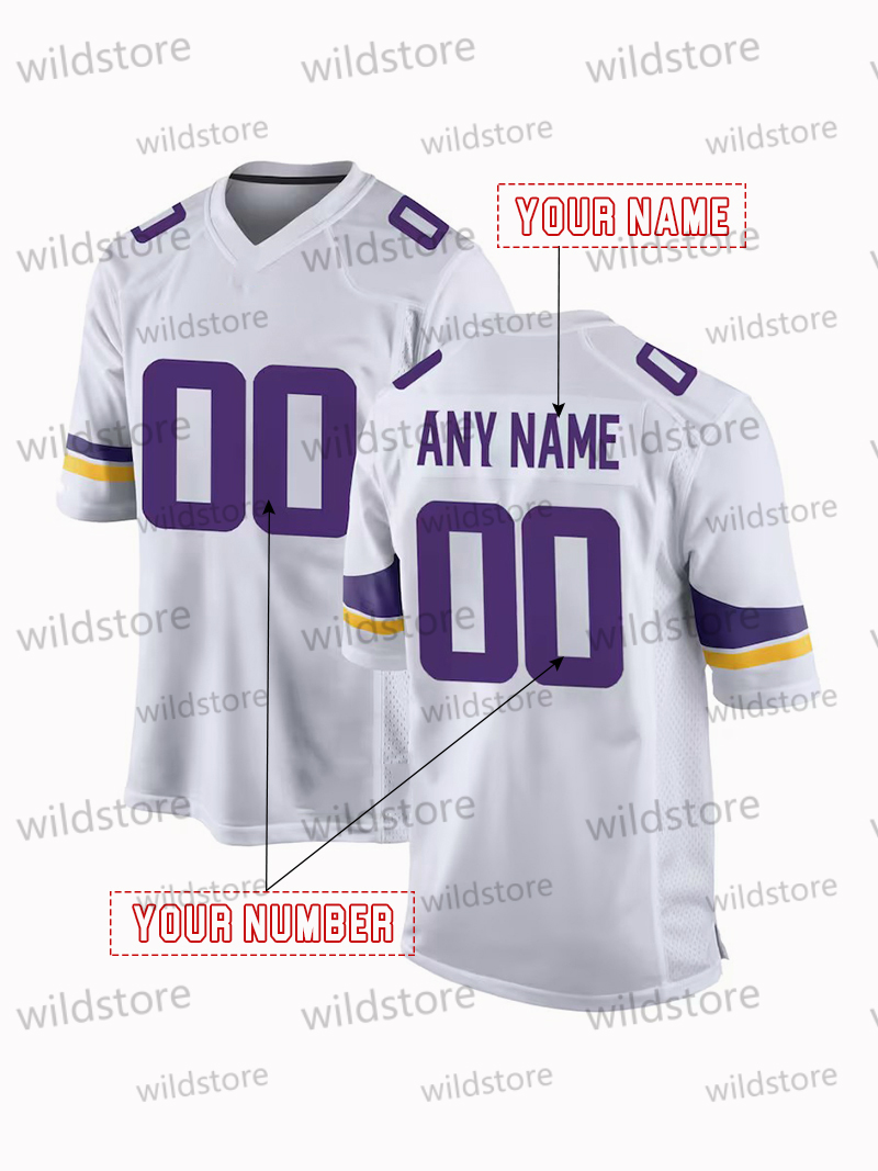 18 Justin Jefferson Custom Football jersey McCARTHY Addison Van Ginkel Hockenson Chandler Jerseys Sweatshirt - Embroidered