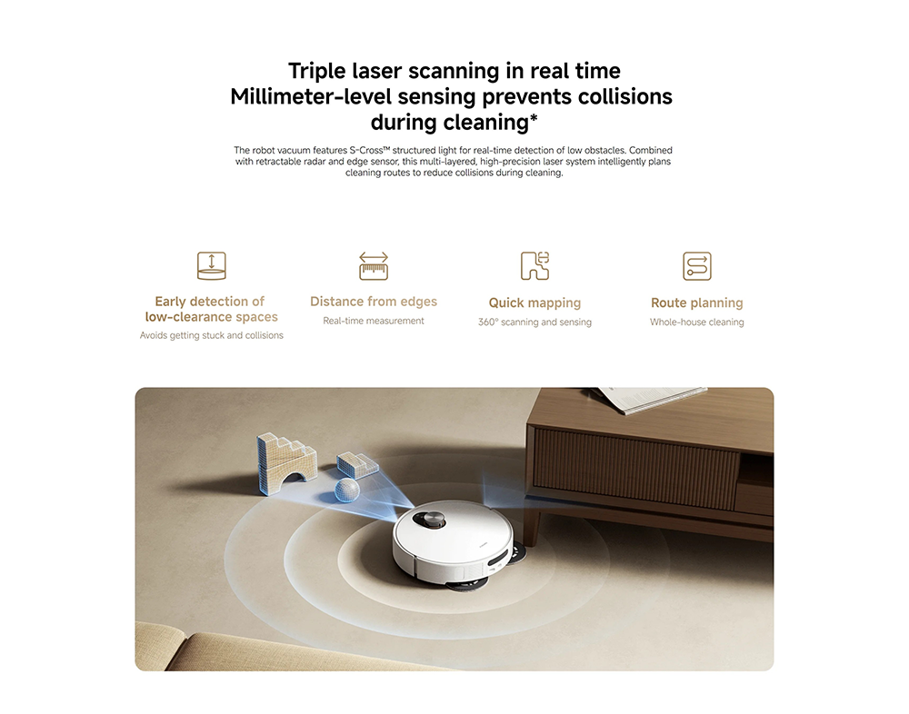 Xiaomi Robot Vacuum 5 EU, 20000Pa Fan Blower Suction Power, AI Triple-Camera Smart Perception System, Butler-Level Intelligent Cleaning, Smart Voice C