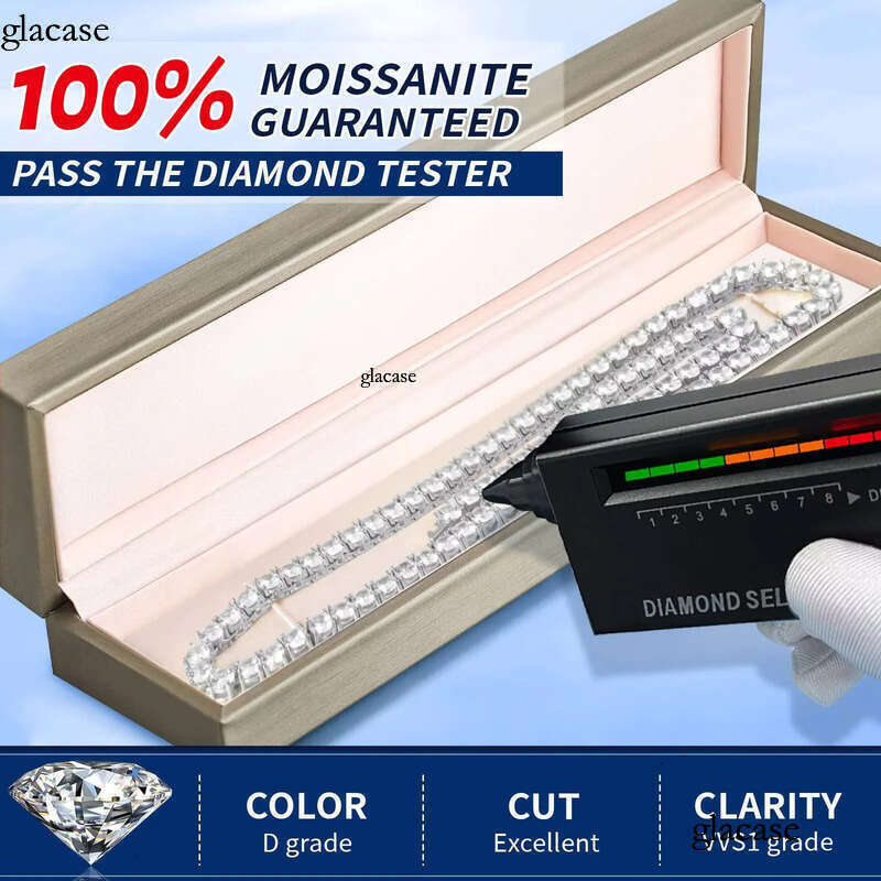 Source Manufacturer Sterling Sier Jewellery Tennis Moissanite Chain