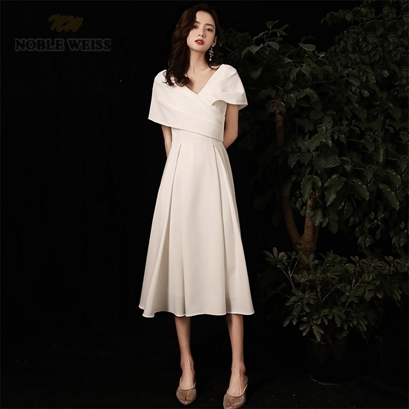 Party Dresses Prom Dress V-Neck Tea-Length A-Line Sexy Prom Dress Vestidos De Fiesta Prom Dresses 230222