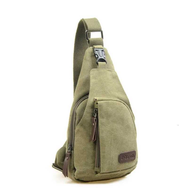 Man Fashion Messenger Casual Travel Chest Bag Canvas Crossbody Back Pack Mens Shoulder Bag Multifunction Small Travel Bag Z250918