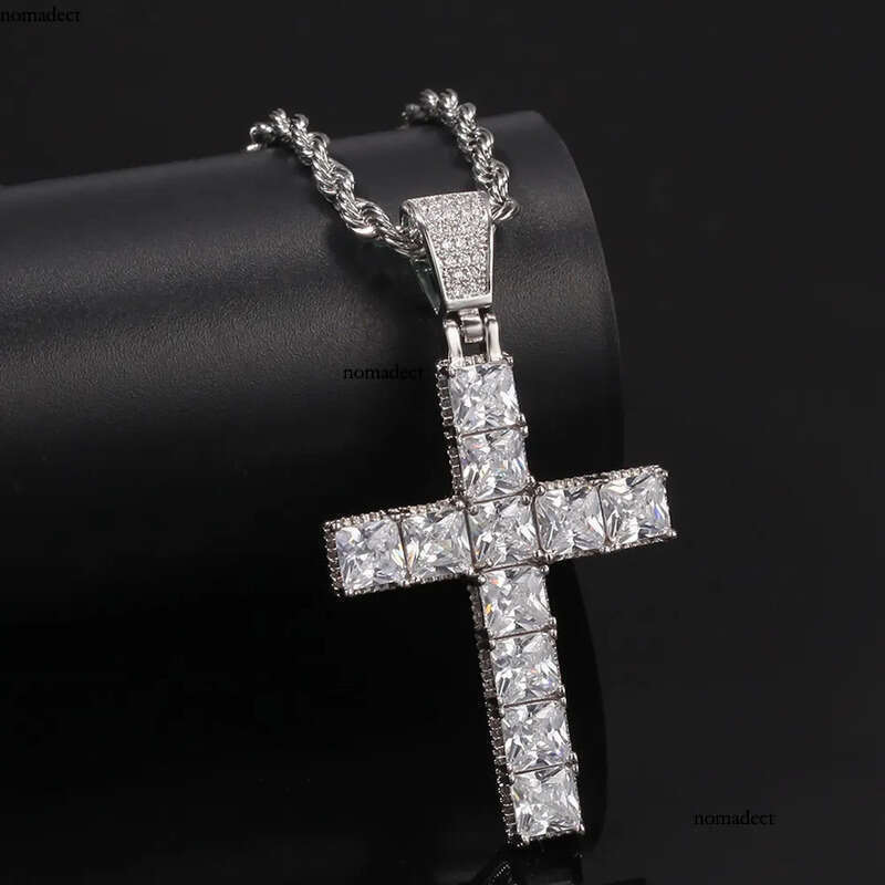 Dia Cross Necklace Mens Gold Necklaces Iced Out Pendant Hip Hop Jewelry 21