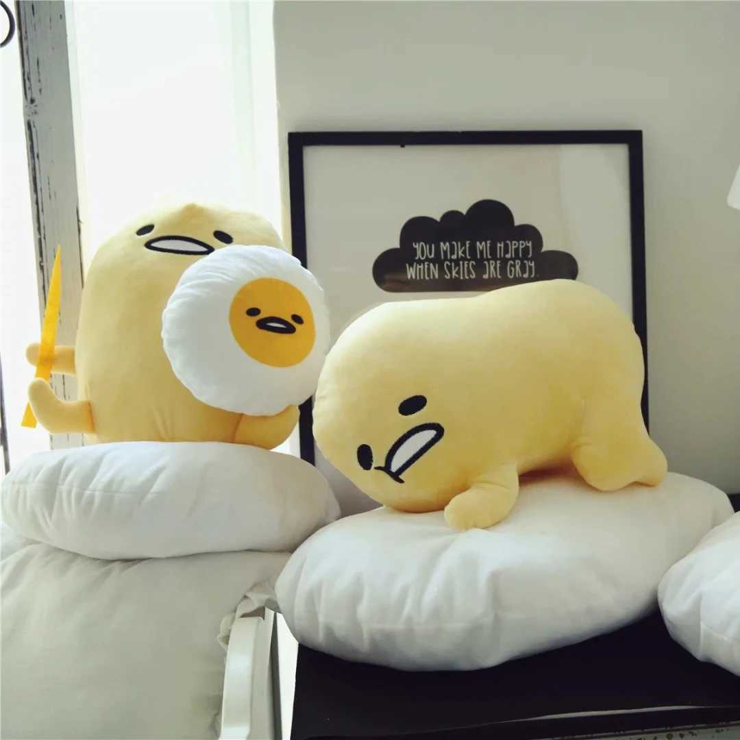 Cute Gudetama Plush Toy Soft Cuddly Stuffed Gudetama Plushies Hug Doll Sleeping Pillow Sofa Decoration Pillow Birthday Gifts C250925