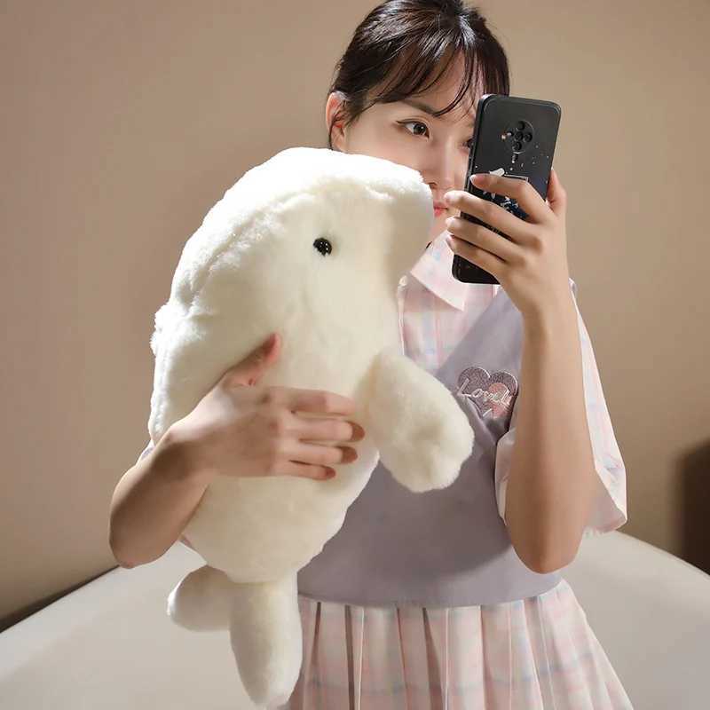 4050cm Kawaii Manatee Plushies Sea Cow Plush Toys Lifelike Stuffed Ocean Animals Dugong Soft Dolls Kids Educational Gifts C250925
