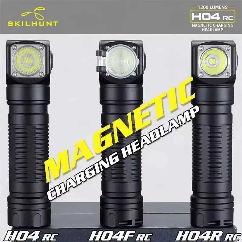 HEADlamp USB RechargeabLE1200 lumens Flashlight with HEADband for Hunting Fishing CamPINGSkilhunt H04 H04R H04F RC J250925