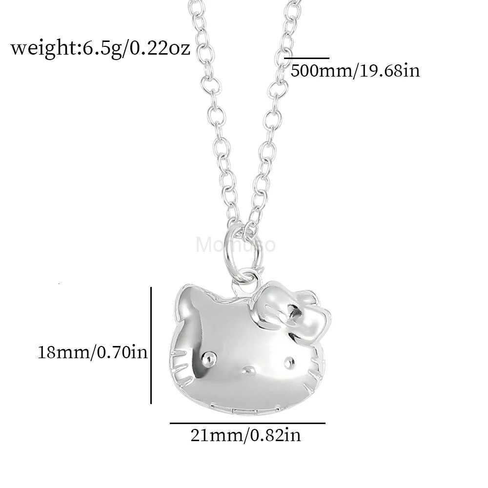 Sanrio Y2k Hello Kitty Necklace With Chain Imitation Pearl Necklace Korean Jewelry for Kids Girls Fashion Pendant L250925
