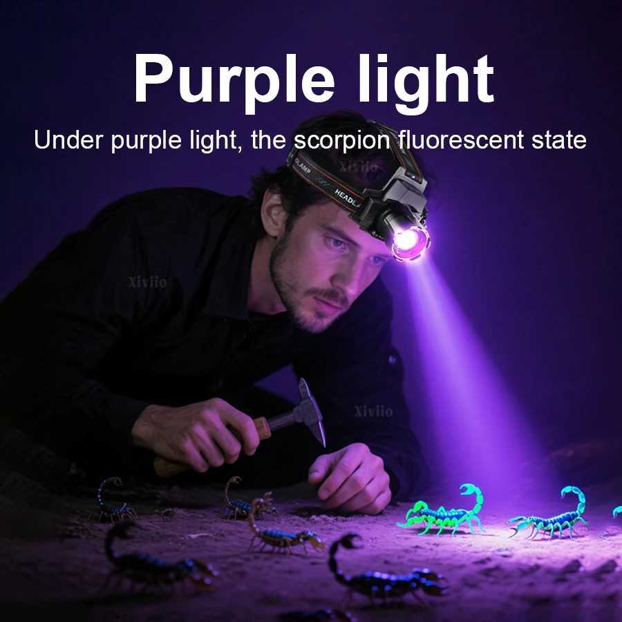 10000000LM Powerful Headlight Rechargeable LED Front Lamp With COB Light Fishing Head Torch Waterproof Outdoor Camping Headlamp J250925