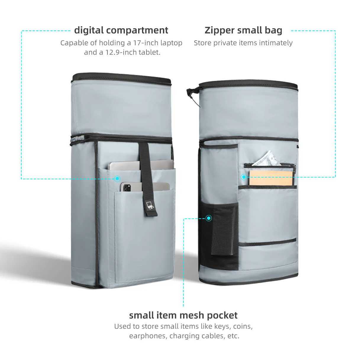 HK Waterproof RollTop Backpack for Men Large Capacity Expandable 17 Inch Laptop Bag Leisure Travel Backpack Hiking Camping Bags Z250925