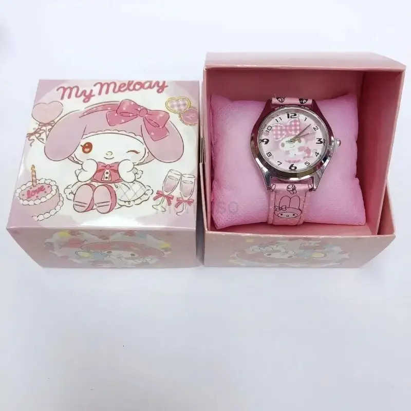 Sanrio Watch Kuromi My Melody Cinnamoroll Pompompurin Quartz Watch Holiday Birthday Children Pointer Watch Girl Boys Gifts L250925