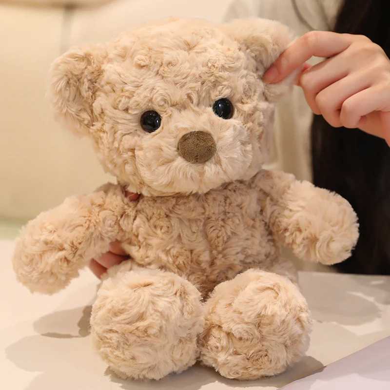 New 30cm Lovely Curly Teddy Bear Doll Brown Bear Plush Soothing Toy Stuffed Toys Room Decoration Birthday Gift for KidsGirls C250925