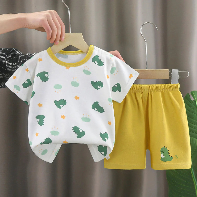 Kids Clothes Childrens Sets Boys Girl T-shirt Shorts 2PCS Summer Cotton Short sleeve Baby Children Clothing Toddler Suit 250613