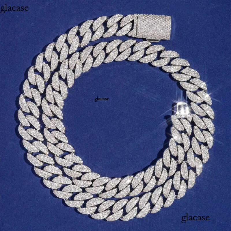 fashion pendant jewelry iced out hip hop miami k chains men women sier 15mm wide round shape vvs moissanite cuban necklaces and bracelets