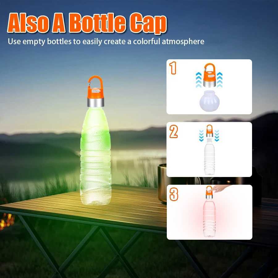 7Colors RGB Mini Camping Light Outdoor LED Bulb Flashlights Bottle Lamp for Backpacking Holiday Party Garden Decor Kid Gifts J250925