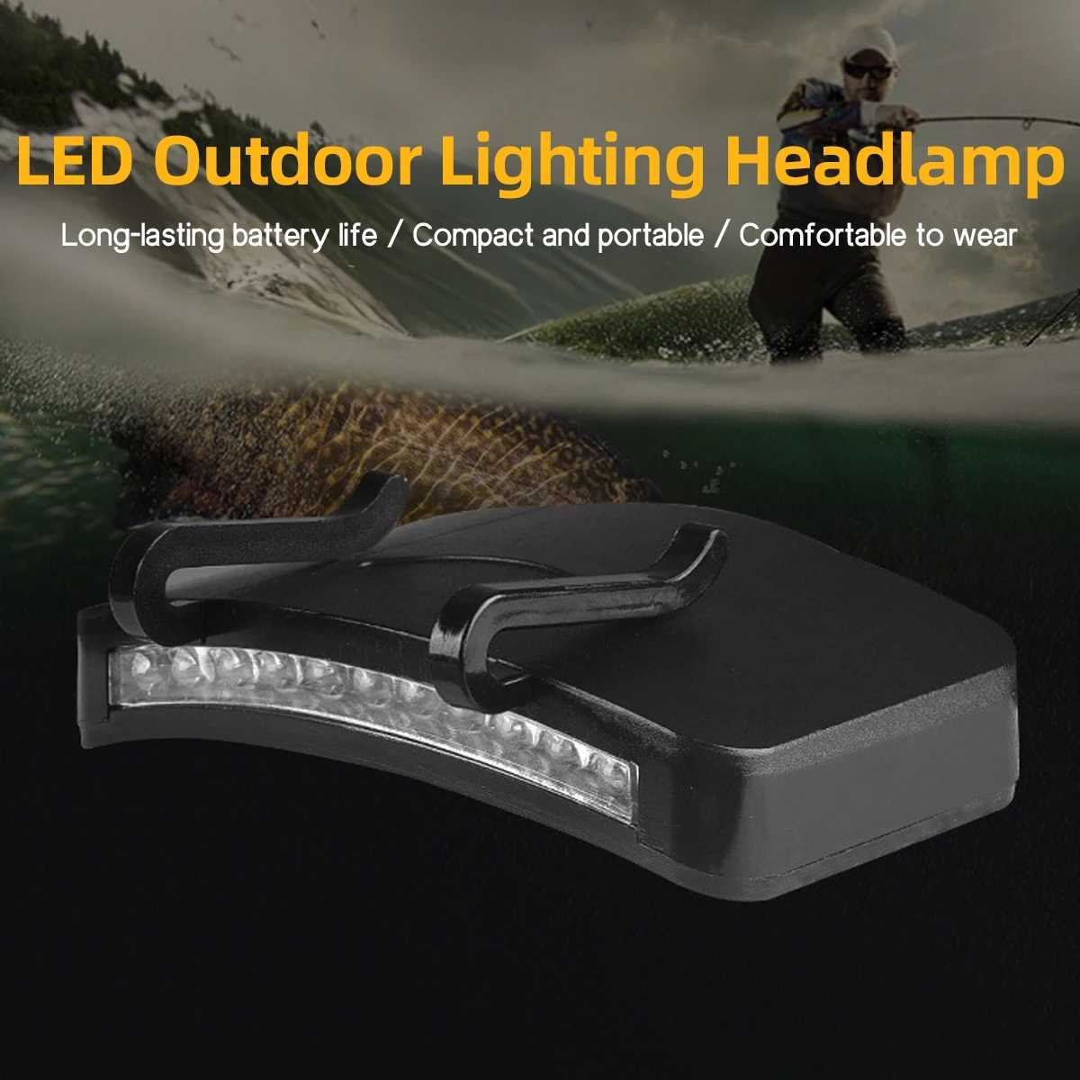 LED Headlamp Cap Clip Flashlight Portable Outdoor Lighting Artifact Suitable for Night Fishing Camping Hiking and Other Scenes J250925
