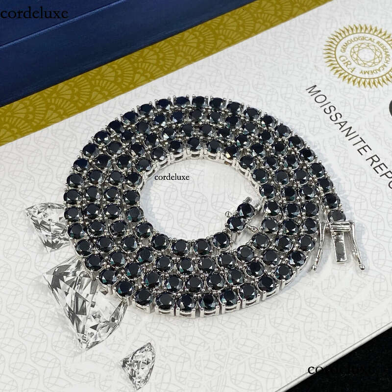 Cheapest Price Hip Hop Sier Gra VVS Moissanite Dia Tennis Chain 3MM 4MM 5MM Necklace Bracelet Men Women Hiphop Jewelry 47